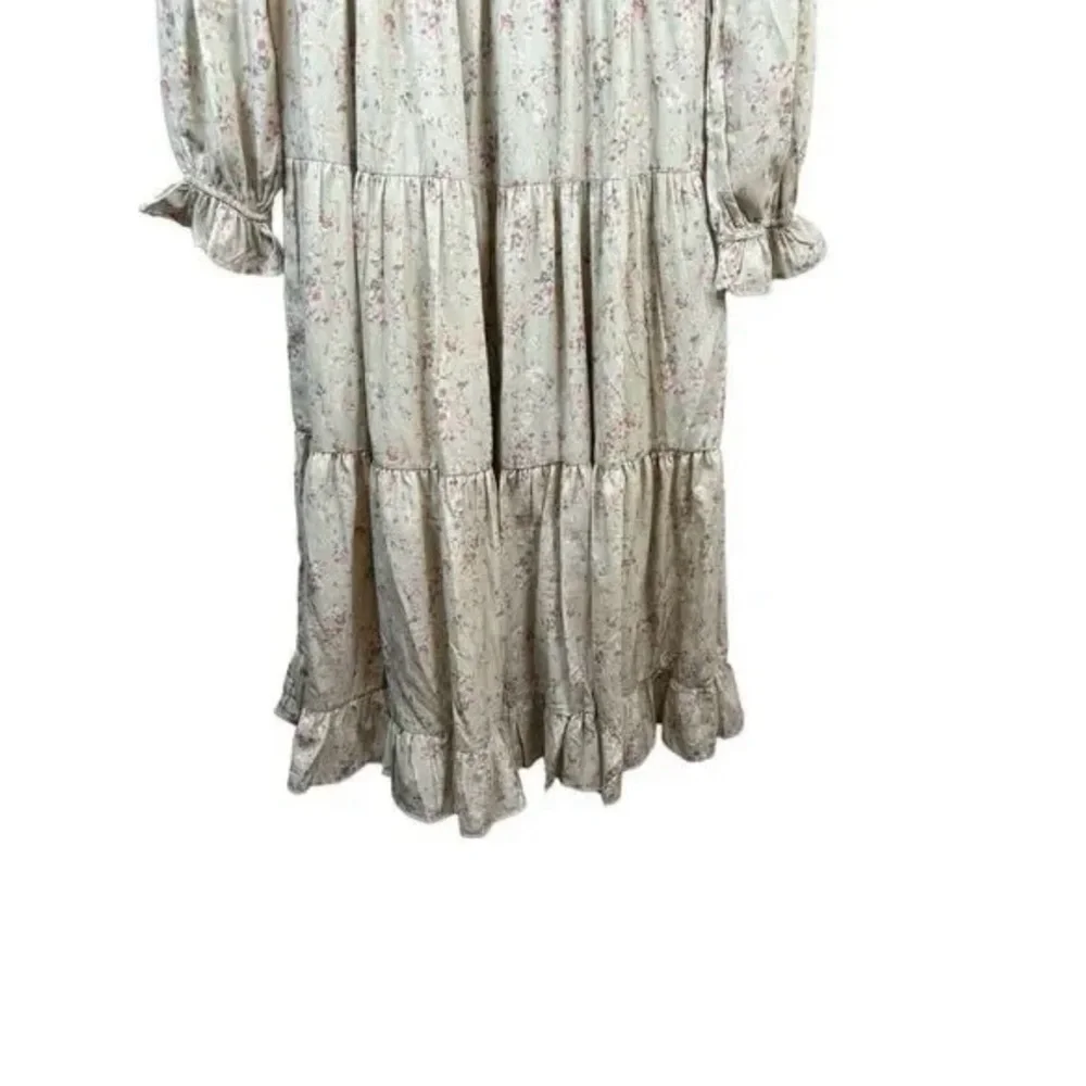 Altar'd State Prairie Dress Floral Smocked Tiered Cottagecore Maxi Dress Sz Med - Picture 5 of 5